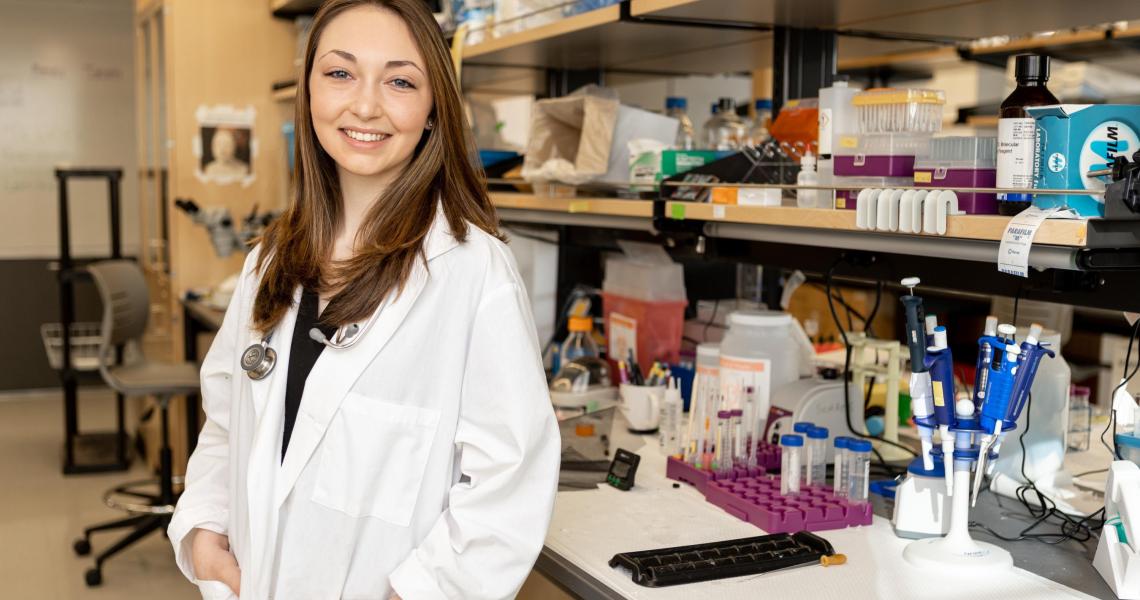 Julia DeLorenzo, a 2022 graduate, is at Rutgers New Jersey Medical School after earning a B.A. in Biology.